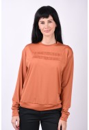 Women Blouse Adpt Adptgms Eva Crew Neck Amber Brown
